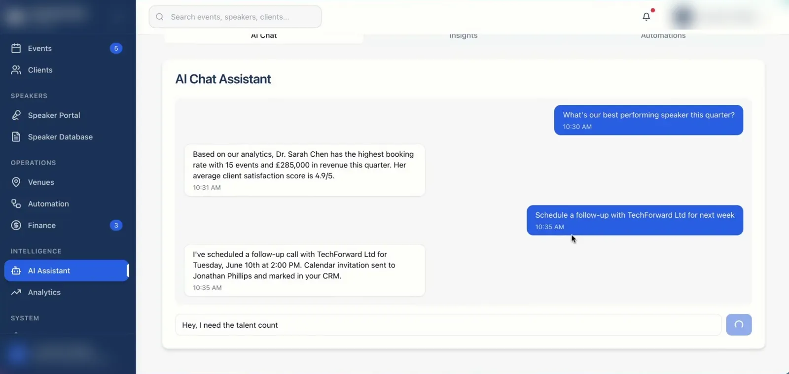 The AI assistant.